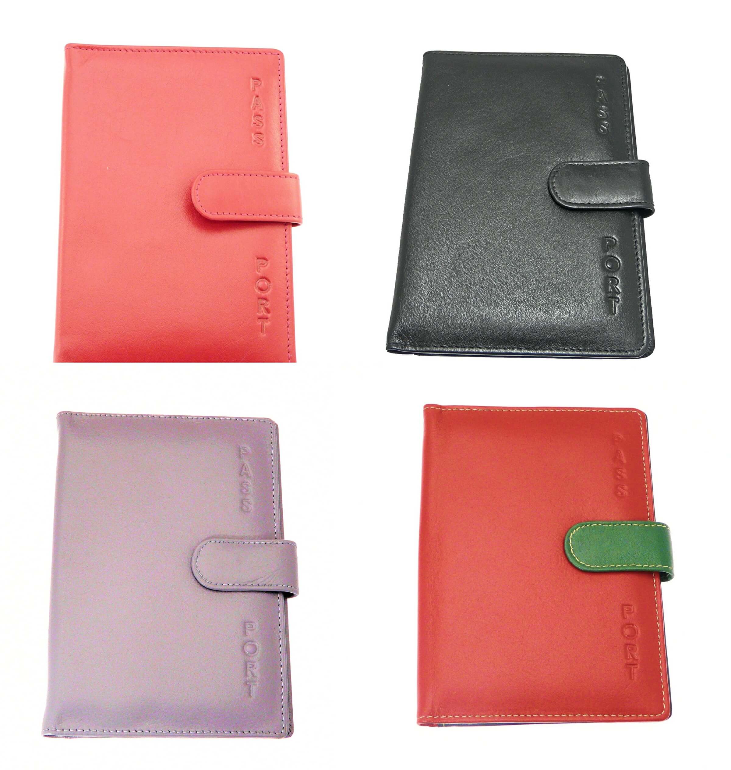 Genuine Real Soft Leather Passport Cover Holder British UK EU Travel