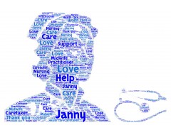 Personalised Female Word Art Print Nurse Carer NHS Workers Doctor Thank you Gift