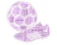 Personalised Word Art Print Football Ball Boots Player Coach Fathers Day Gifts