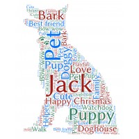 Personalised Pet Dog Word Art Print Gift for Puppy Lovers