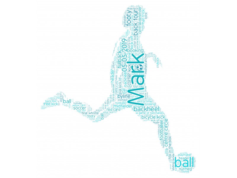 Personalised Word Art Print Football Soccer Player Fan Gift Idea