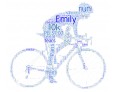 Personalised Word Art Print Female Cyclist Cycling Bike Riding Gift