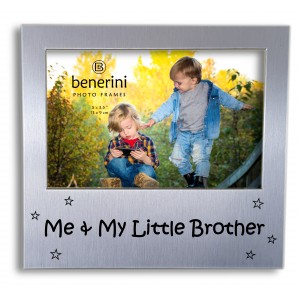 Me & My Little Brother Photo Frame - Gift For Brother Or Sister - Gift Idea - Birthday Christmas Keepsake Present Picture - 5 x 3.5 inch - Style 3
