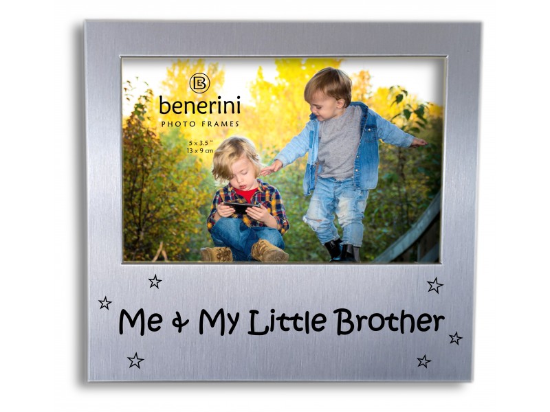 Me & My Little Brother Photo Frame - Gift For Brother Or Sister - Gift Idea - Birthday Christmas Keepsake Present Picture - 5 x 3.5 inch - Style 3