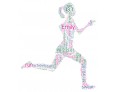 Personalised Word Art Print Gift Marathon Woman Running