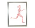 Personalised Word Art Print Gift Marathon Woman Running