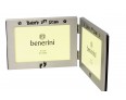 Babys 1st & 2nd Scan Picture  - Twin Folding Photo Frame - 5 x 3.5" (13 x 9 cm) 