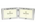 Babys 1st & 2nd Scan Picture  - Twin Folding Photo Frame - 5 x 3.5" (13 x 9 cm) 