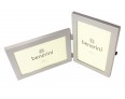 Silver Colour Twin 2 Picture Double Folding Photo Frame Gift Present  - 0055