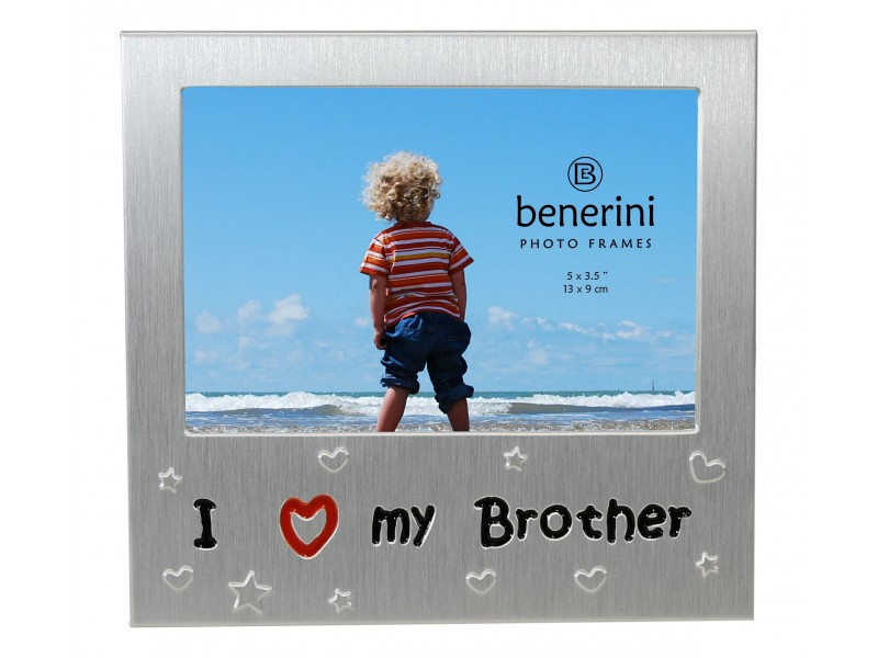 I Love My Brother Photo Frame - 5 x 3.5" (13 x 9 cm) 