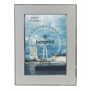 3.5 x 5 inches Plain Silver Colour Aluminium Photo Frame Gift Present - 084