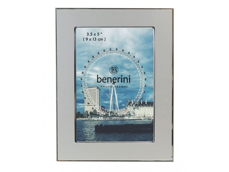 3.5 x 5 inches Plain Silver Colour Aluminium Photo Frame Gift Present - 084