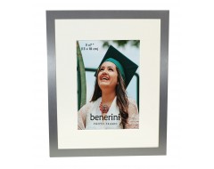 5 x 7 inches Plain Silver Colour Aluminium Photo Frame Gift Present With Mount - 088