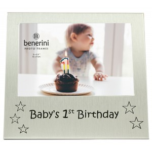 Baby's 1st Birthday Photo Frame - 5 x 3.5" (13 x 9 cm) 