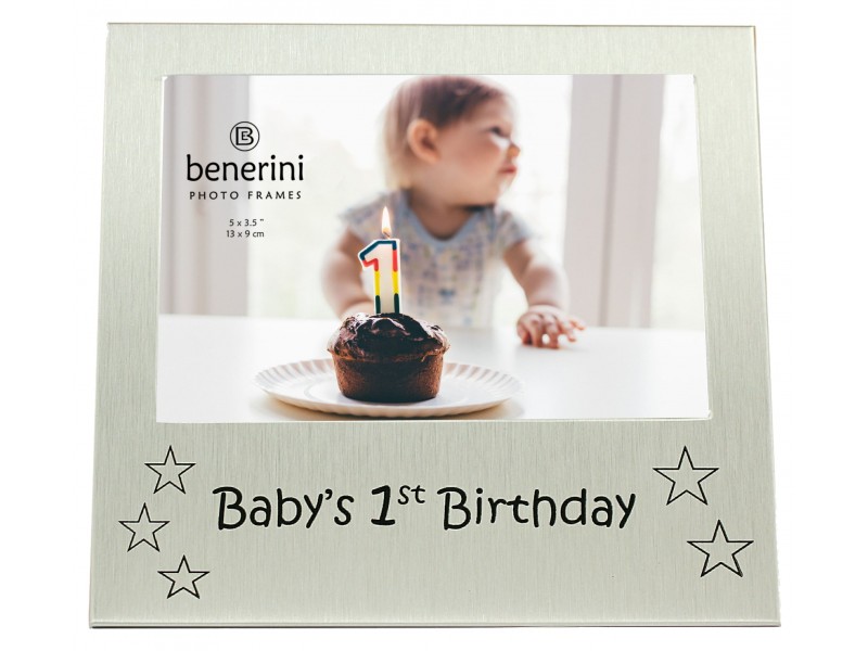 Baby's 1st Birthday Photo Frame - 5 x 3.5" (13 x 9 cm) 
