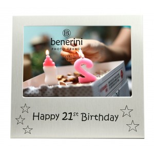 Happy 21st Birthday Photo Frame - 5 x 3.5" (13 x 9 cm) 