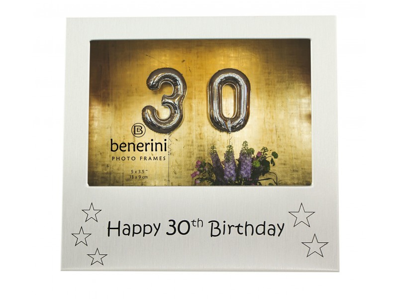 Happy 30th Birthday Photo Frame - 5 x 3.5" (13 x 9 cm) 