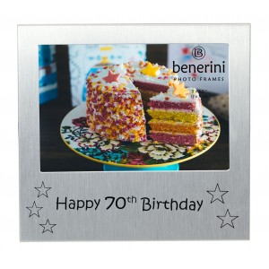 Happy 70th Birthday Photo Frame - 5 x 3.5" (13 x 9 cm) 