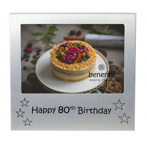 Happy 80th Birthday Photo Frame - 5 x 3.5" (13 x 9 cm) 