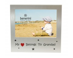 My Heart Belongs To Grandad Photo Frame - 5 x 3.5" (13 x 9 cm) 