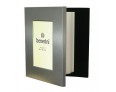 Brushed Aluminium Satin Silver Colour Front - Free Standing Photo Album - Holds 48 photos 