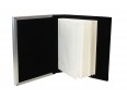 Brushed Aluminium Satin Silver Colour Front - Free Standing Photo Album - Holds 48 photos 