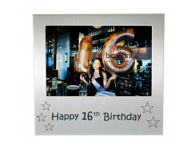 Happy 16th Birthday Photo Picture Frame Gift for Teenager Boy Girl Young Sixteen