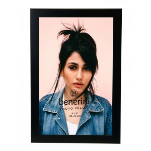 4 x 6 " Satin Black Colour Brushed Aluminium Photo Picture Frame Gift - Portrait or Landscape