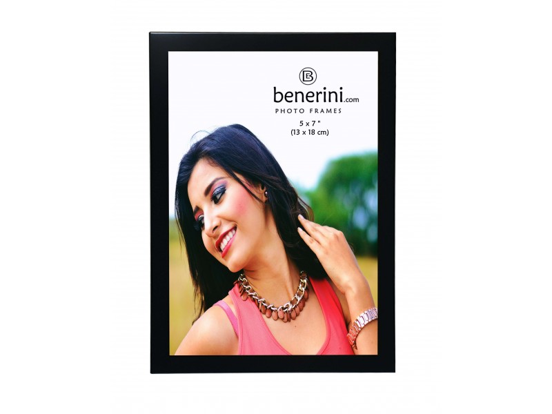 5 x 7 " Satin Black Colour Brushed Aluminium Photo Picture Frame Gift - Portrait or Landscape