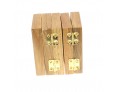 Wooden Oak 5 Picture Concertina Multi Aperture Mini Photo Frame  - 1.75 x 2 inches ( 4.5 x 5.5 cm)