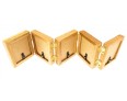 Wooden Oak 5 Picture Concertina Multi Aperture Mini Photo Frame  - 1.75 x 2 inches ( 4.5 x 5.5 cm)